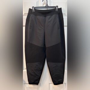 Athleta Get Set Hybrid Joggers Women's Size M Black Pull On Pockets Barrell Leg